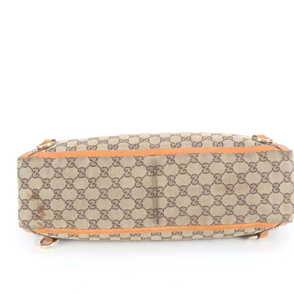 Gucci GG Canvas Abby 141472 Leather Tote Bag Shoulder Brown Women's - Picture 5 of 9